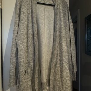 Zella Heather Gray Casual Open Cardigan